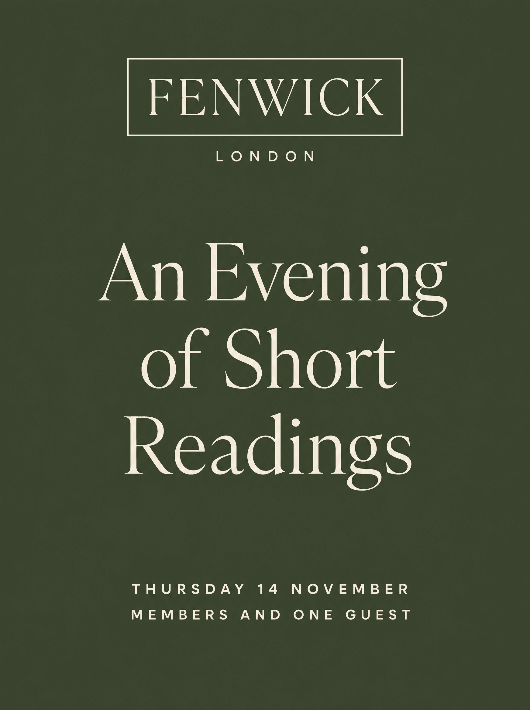 Fenwick event poster