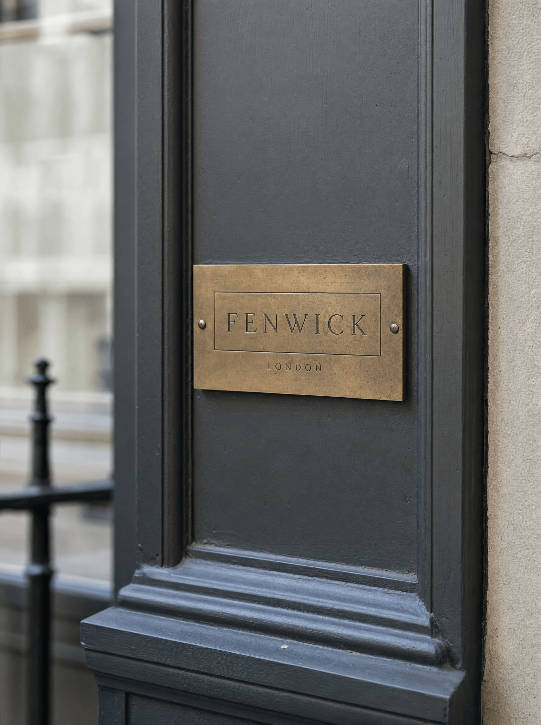 Brass Fenwick door plaque