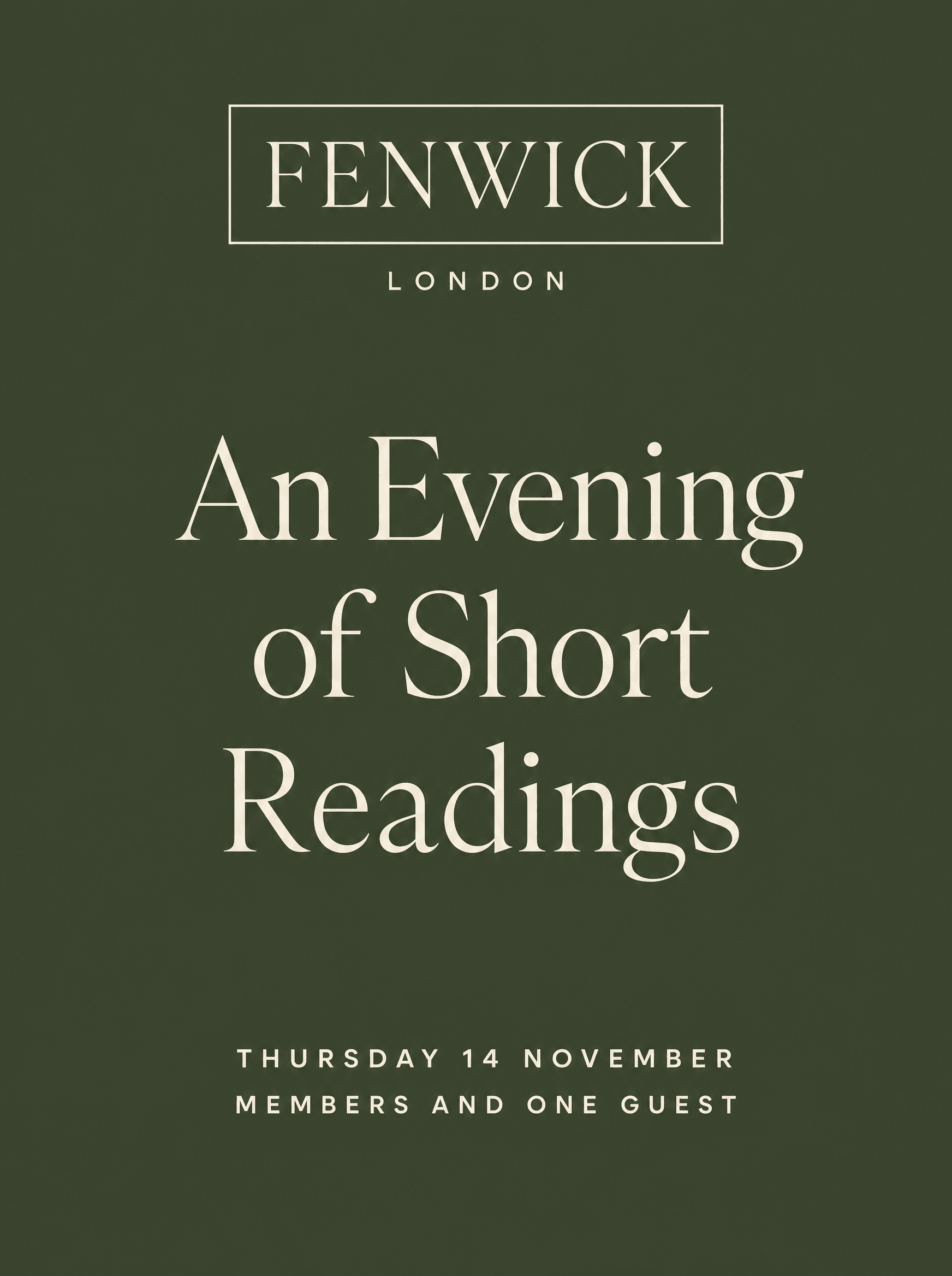 Fenwick event poster