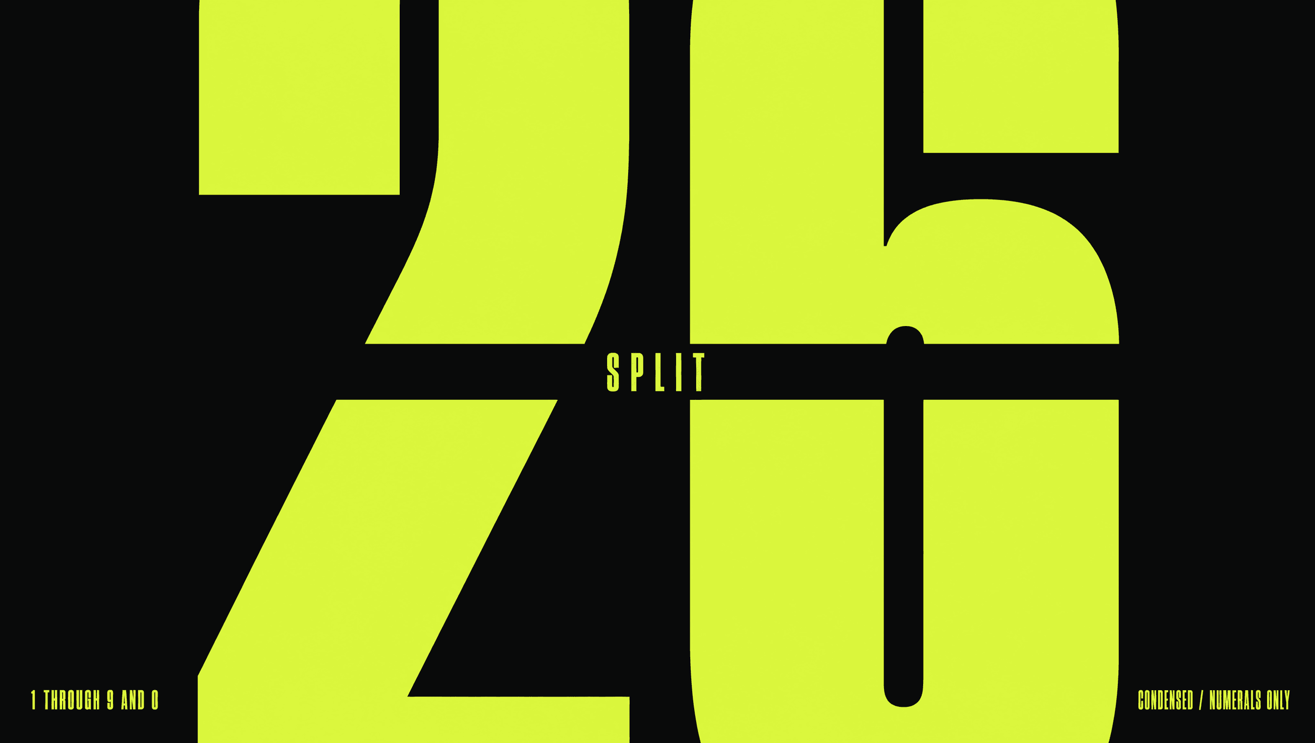 Split numeral system poster